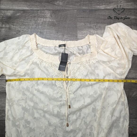 Sheilay Boho Long Sleeve Sheer Top Size 3XL - Picture 3 of 5